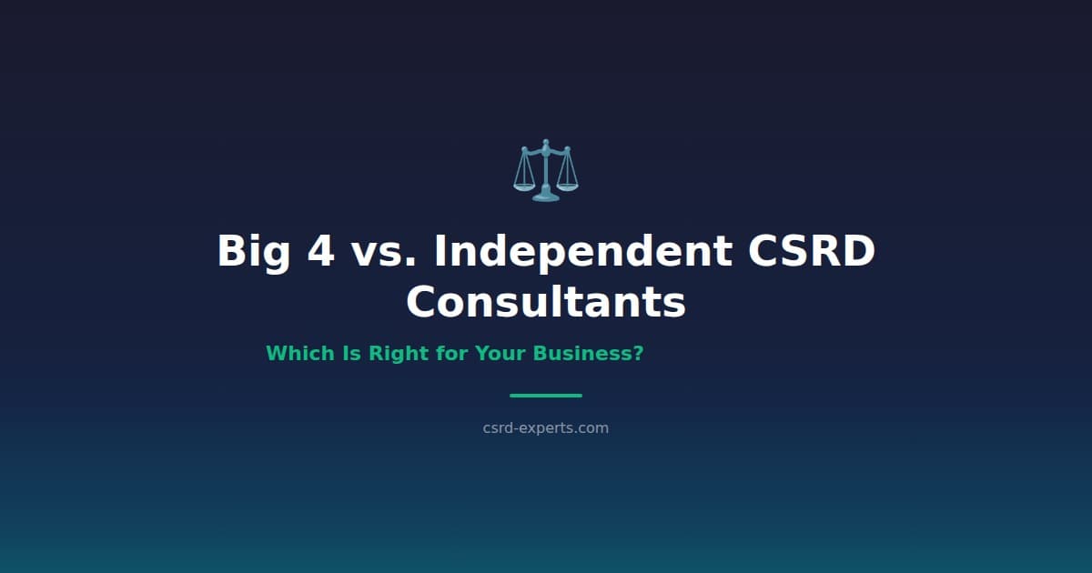 Big 4 vs. Independent CSRD Consultants: Which Is Right for Your Business?