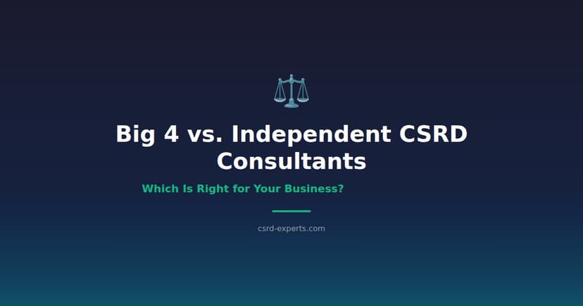 Big 4 vs. Independent CSRD Consultants: Which Is Right for Your Business?
